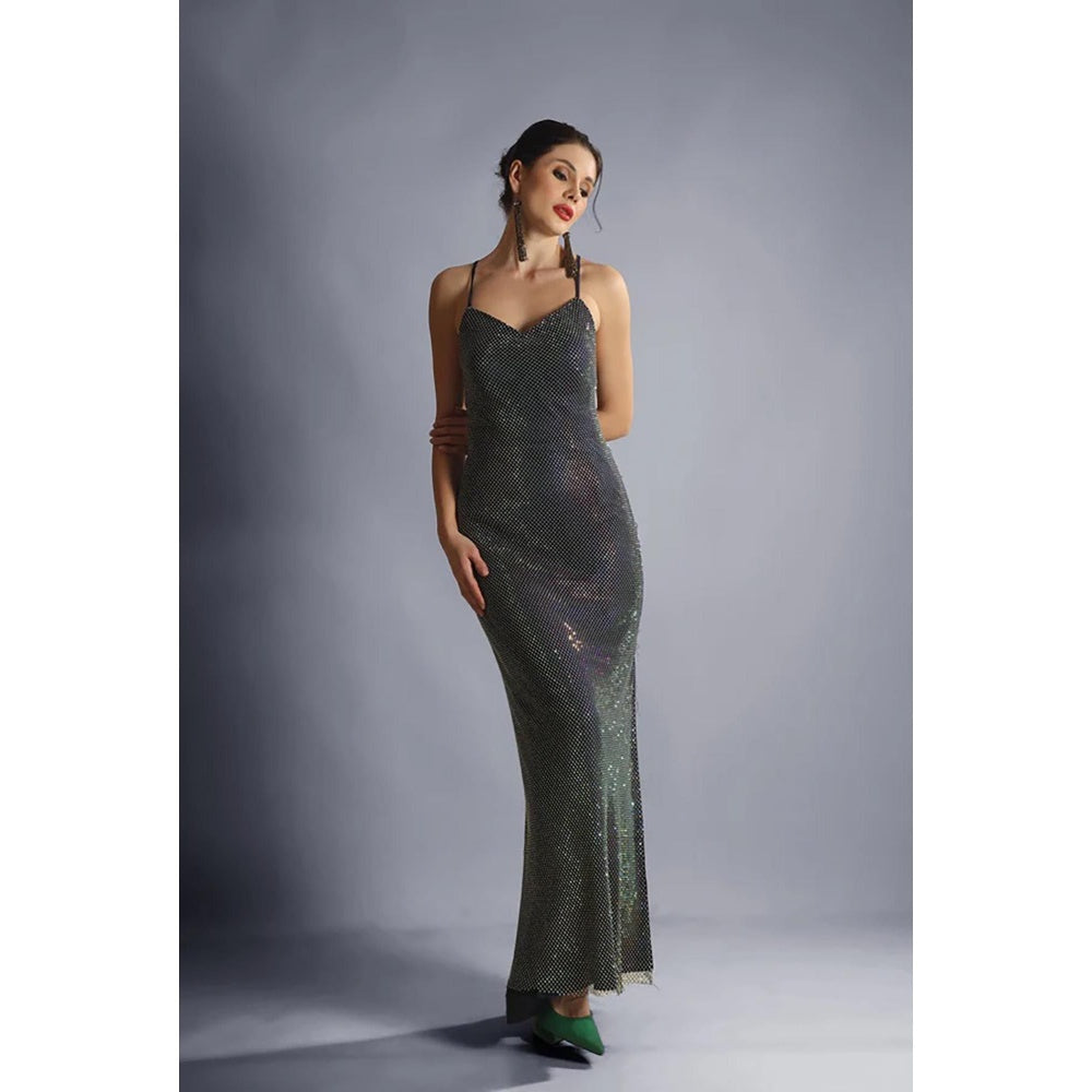 Kayjay by Kritika Jain Coachella Navy Blue Maxi Dress