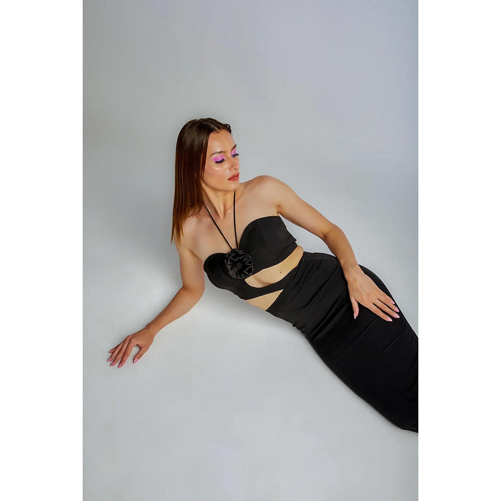 Kayjay by Kritika Jain Scarlet Black Midi Dress