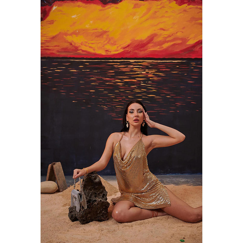 Kayjay by Kritika Jain 24 Karat Gold Mini Dress
