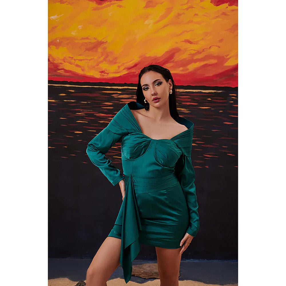 Kayjay by Kritika Jain Blake Green Mini Dress