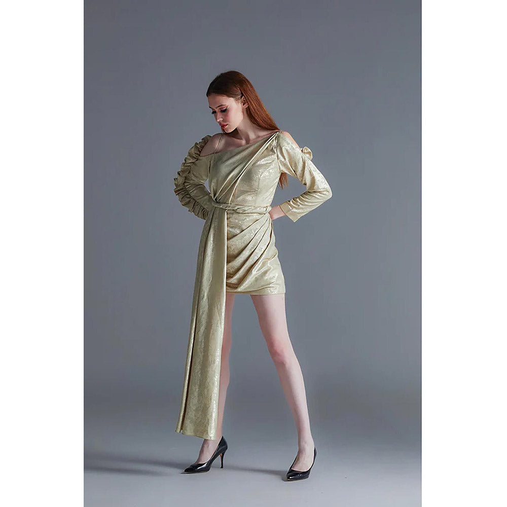Kayjay by Kritika Jain Cannes Gold Mini Dress