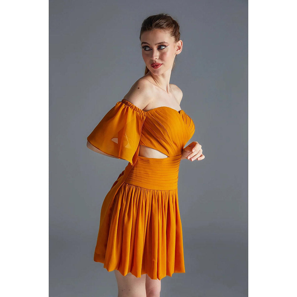 Kayjay by Kritika Jain Mustard Mind Mustard Mini Dress