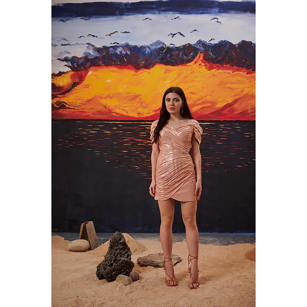 Kayjay by Kritika Jain Peachish Peach Mini Dress