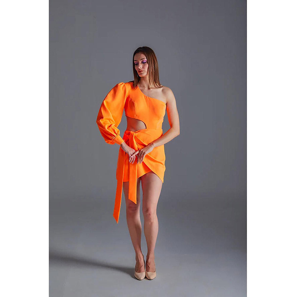 Kayjay by Kritika Jain Vitamins Orange Mini Dress