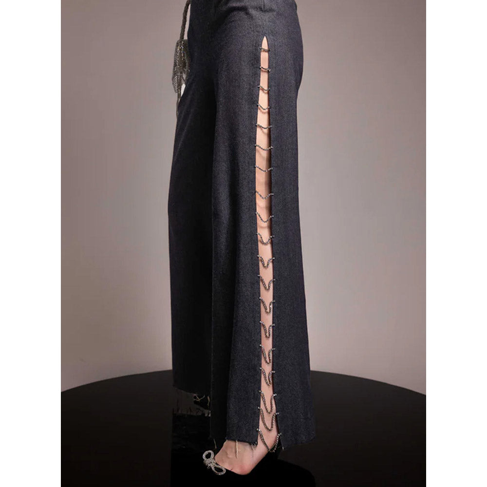 Kayjay by Kritika Jain Black Embellished Co-Ord (Set of 2)