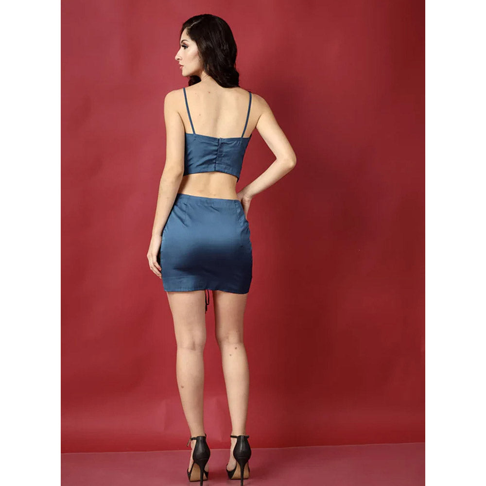 Kayjay by Kritika Jain Blue Solid Co-Ord (Set of 2)
