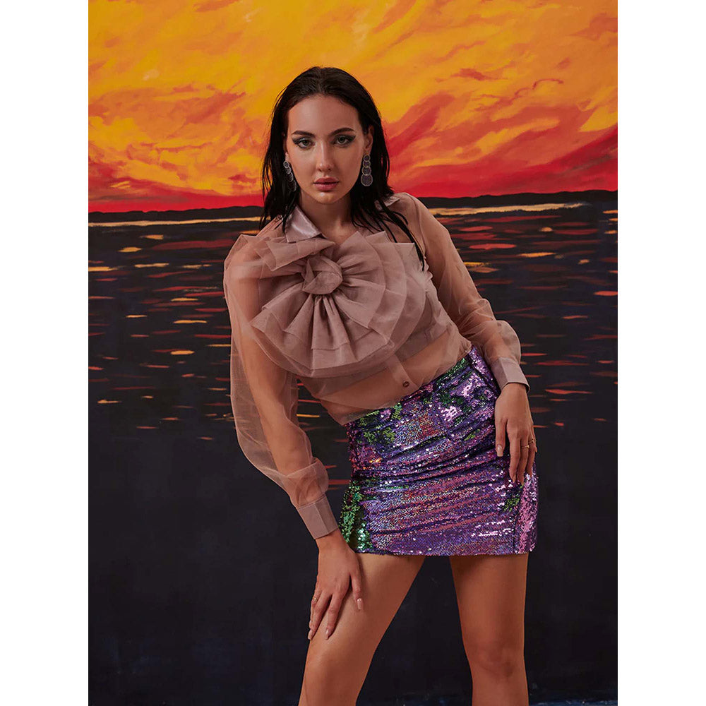 Kayjay by Kritika Jain Bling Shirt with Skirt (Set of 2)