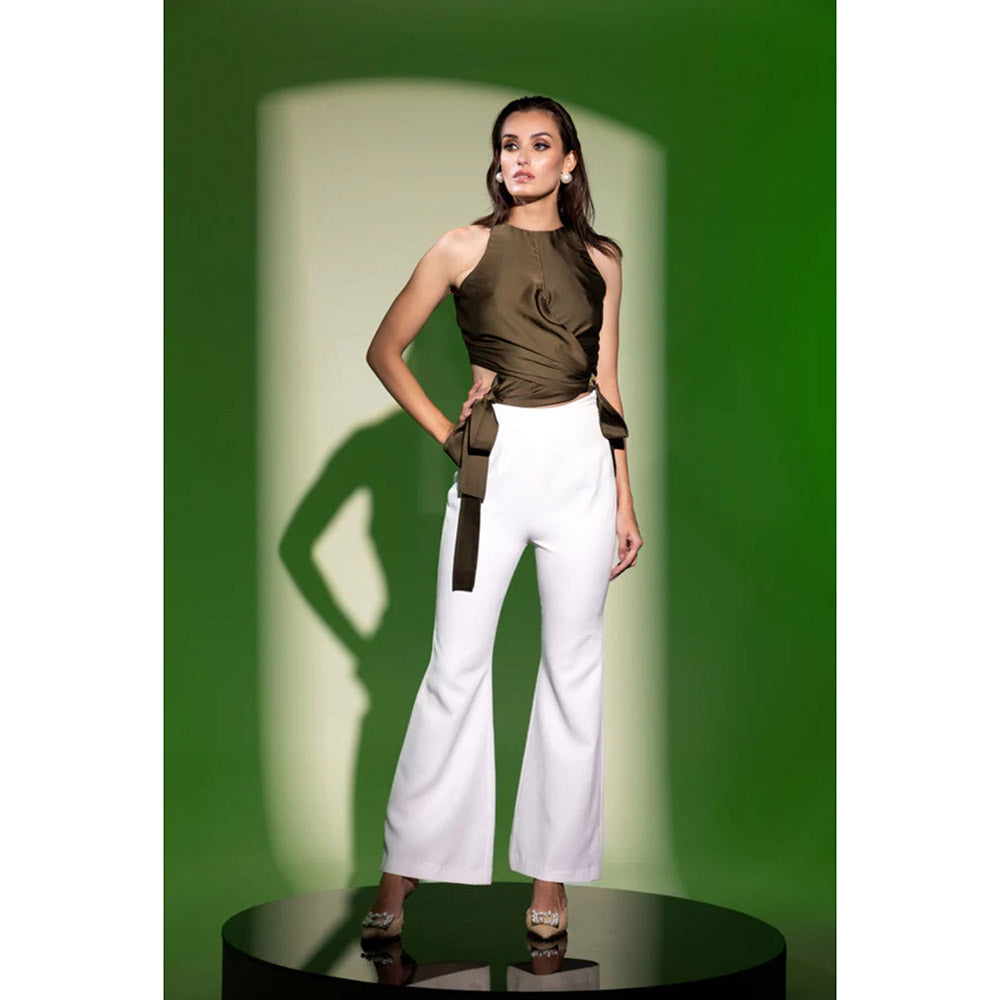 Kayjay by Kritika Jain Sleeveless Wrap Style Orla Crop Top