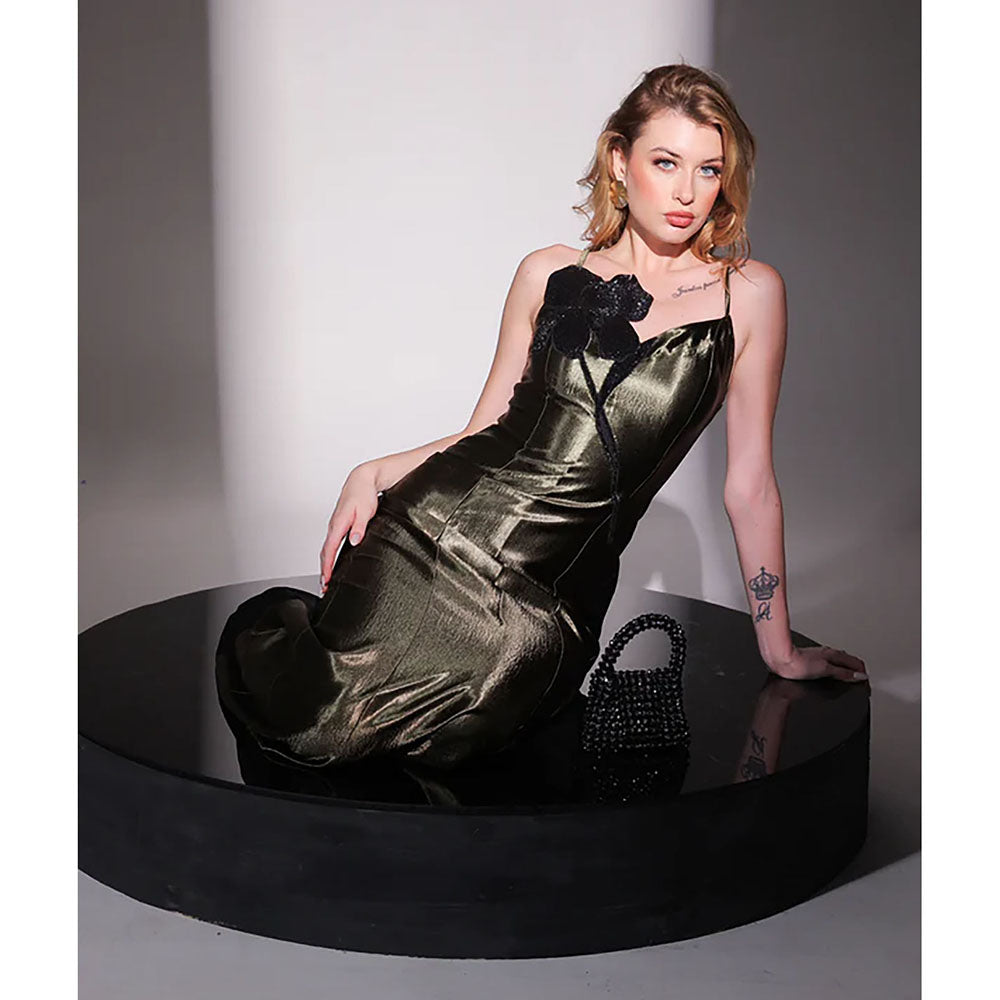 Kayjay by Kritika Jain Olive Sleeveless Fallon Gown