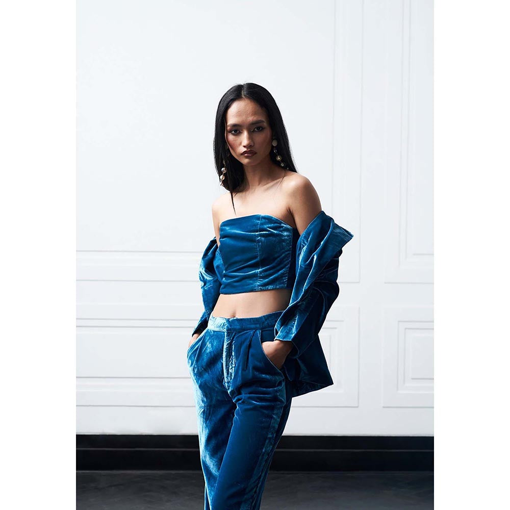 Kay Kay BY KKHUSHI SAHAII Mexik Turquoise Co-Ord Set