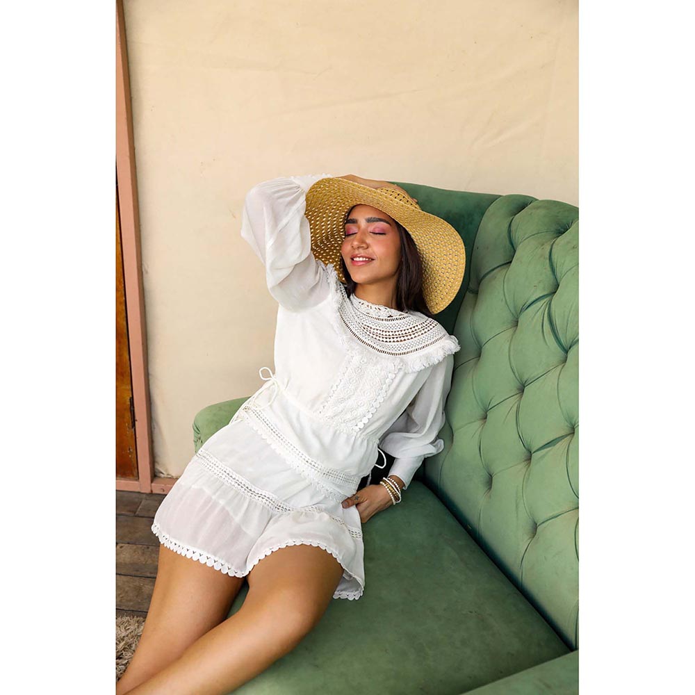 Kay Kay BY KKHUSHI SAHAII Utopia White Mini Dress