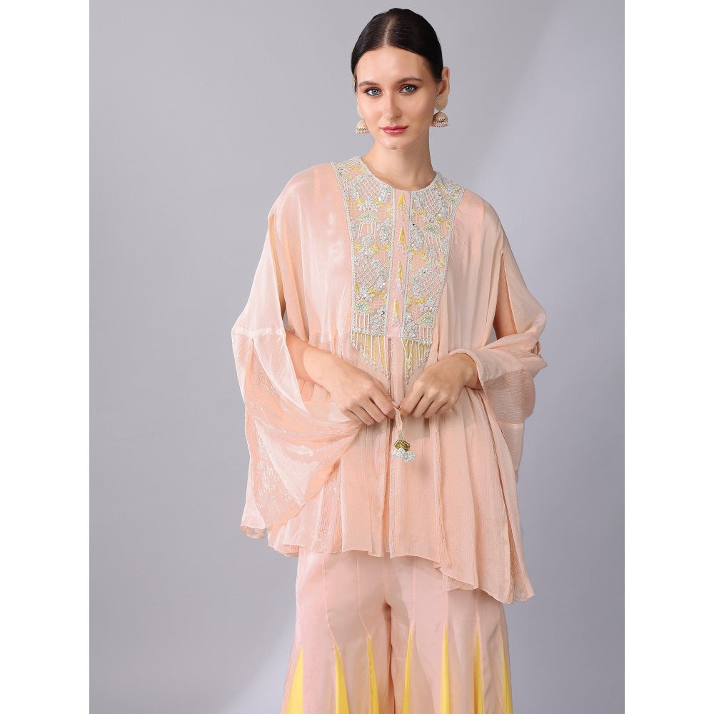 KEITH GOMES Pearl Sequins Embroidered Tunic & Sharara (Set of 2)