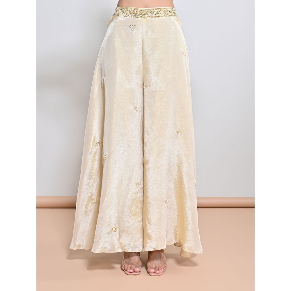 KEITH GOMES Ivory Embroidered Tunic with Palazzo