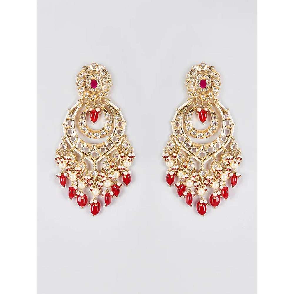 KIARA Jahara Chandbali Earrings 22KT Gold Plated