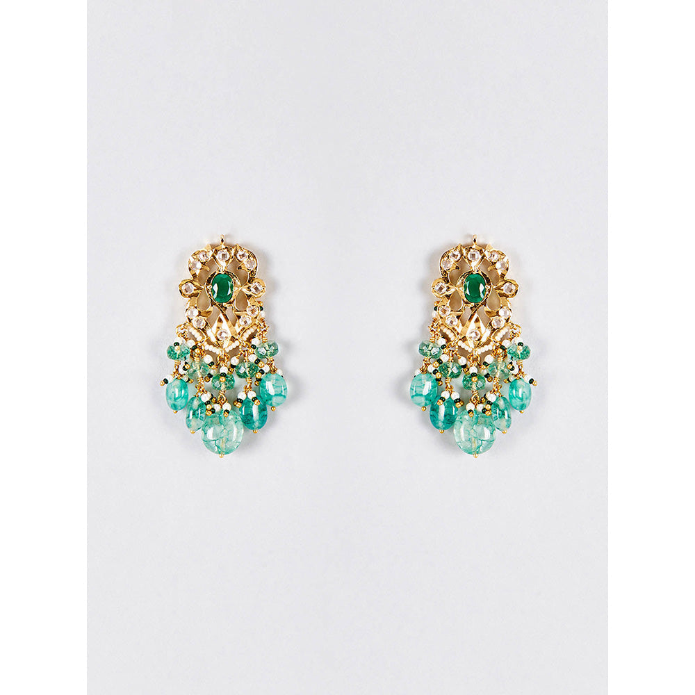 KIARA Azal Ear Drop and Danglers 22KT Gold Plated