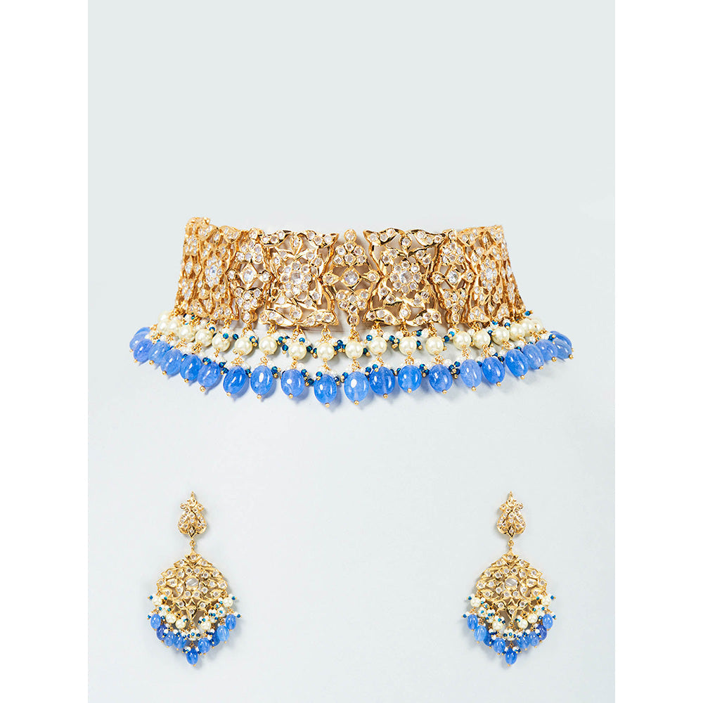 KIARA Zeenath Choker and Earrings 22KT Gold Plated
