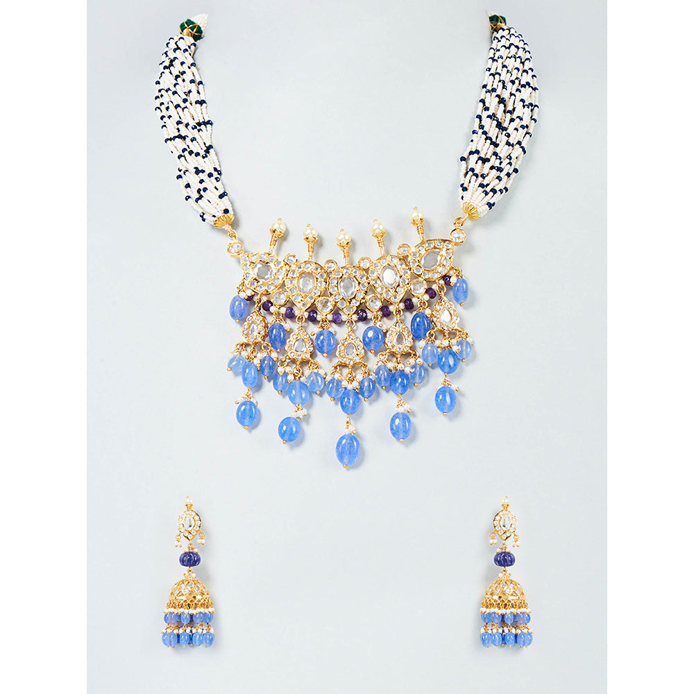 KIARA Aleena Necklace and Earrings 22KT Gold Plated