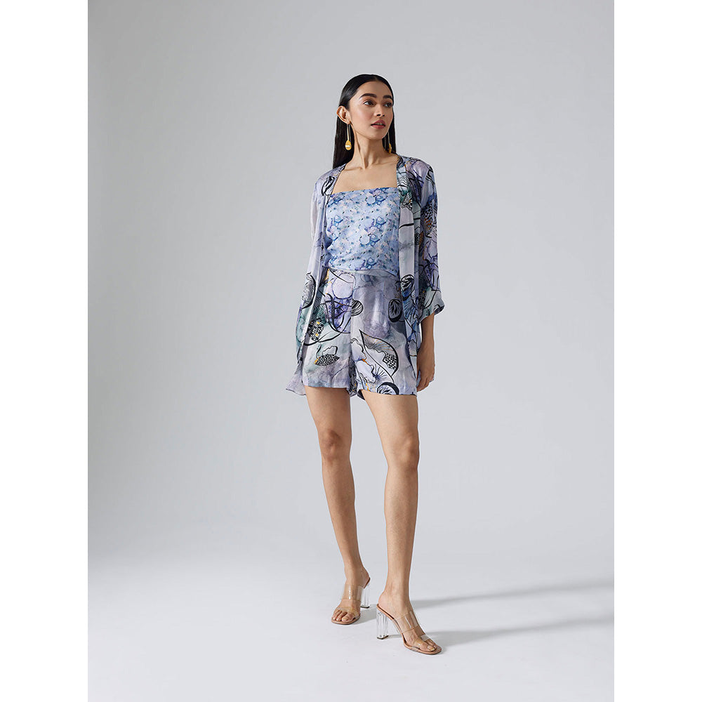 Klad Reflect Marbled Blue Jacket with Inner and Shorts Belt (Set of 4)