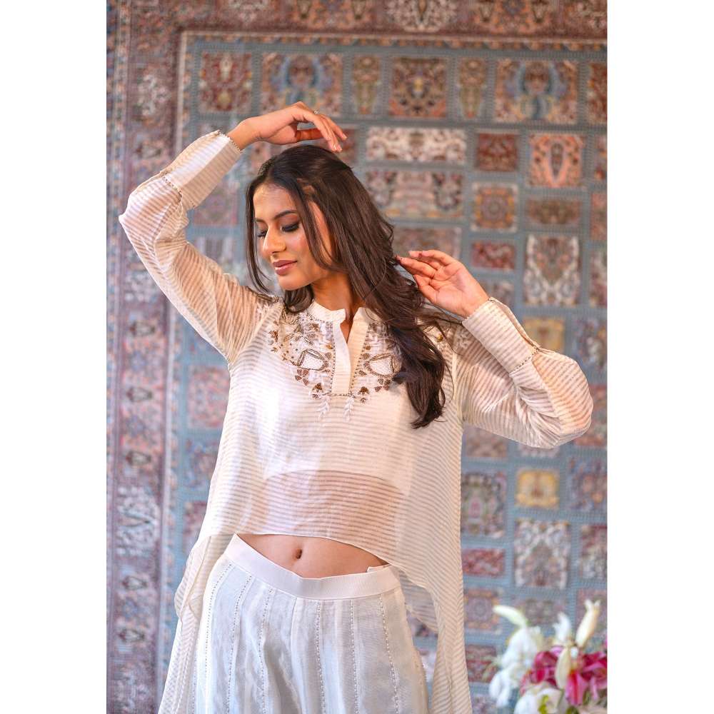 Kosha By Nilima Off White Dreamy Hue Co-Ord (Set of 3)