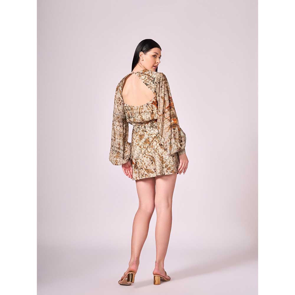 KOSWI Browns Print Mini Dress