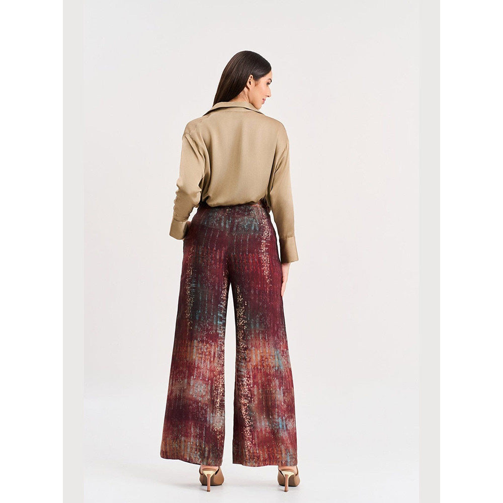 KOSWI Beige Solid Full Sleeves Shirt