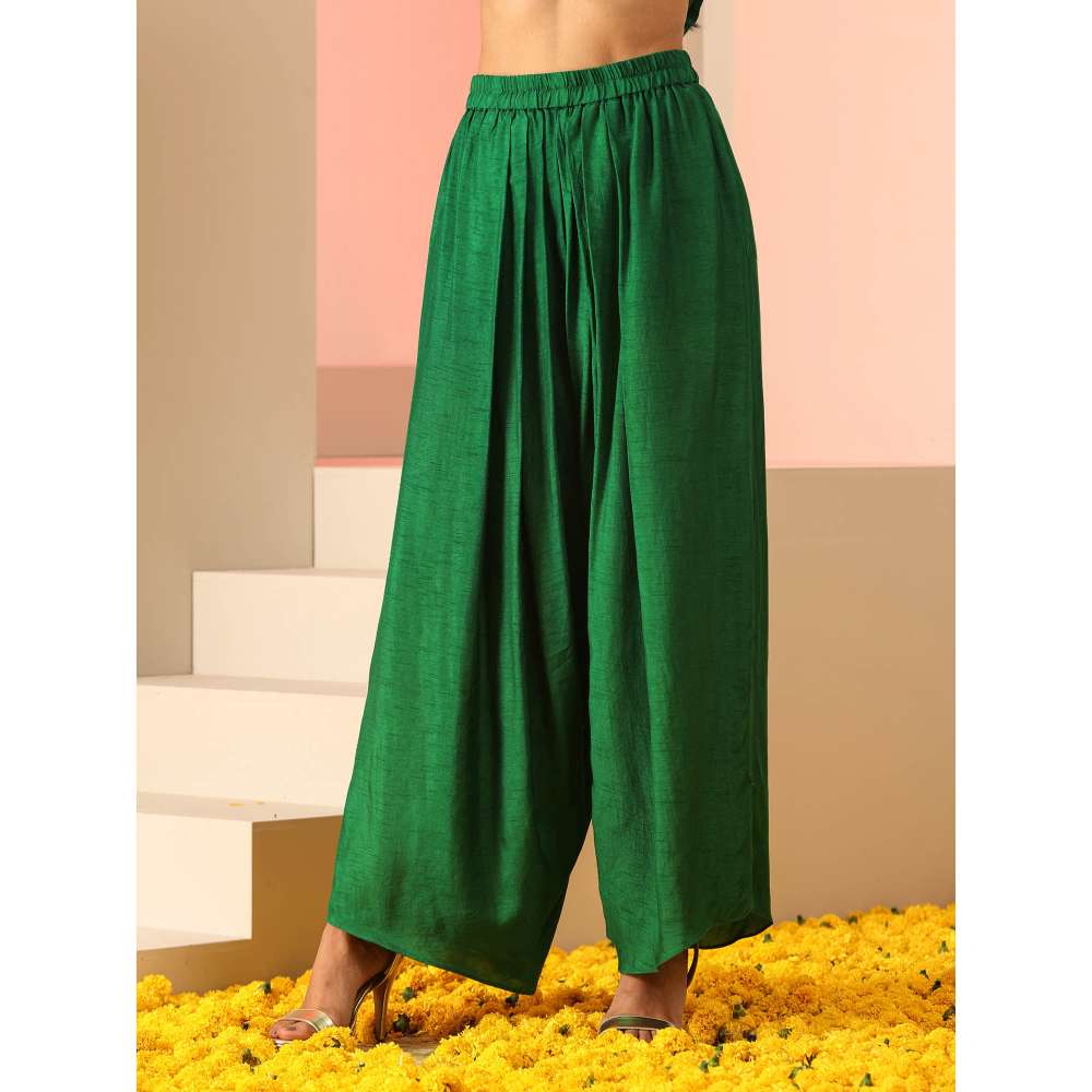 Kudi Pataka Designs Shruti Green Salwar With Kurti (Set of 2)