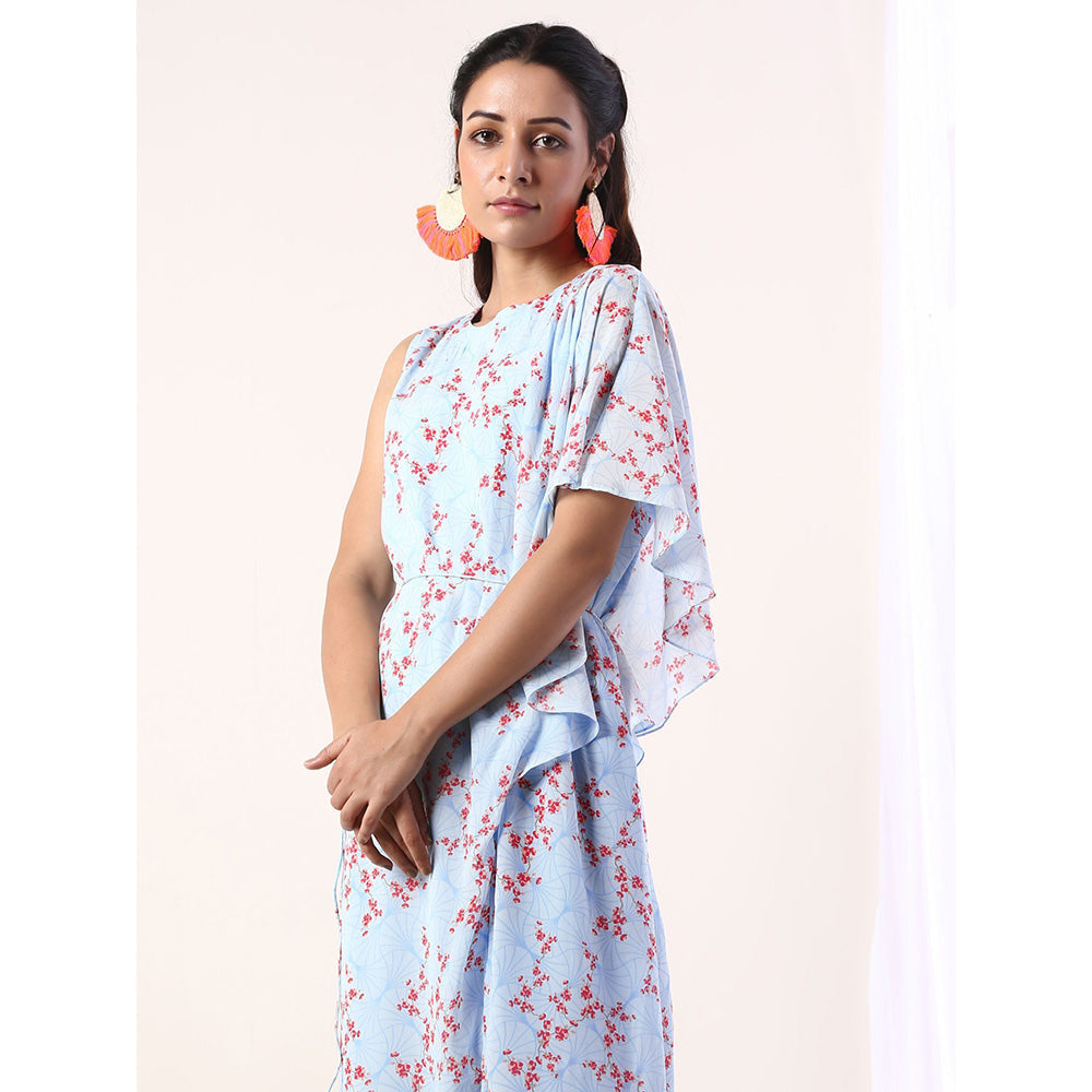 Label Nitika Sky Blue Long Midi Dress (Set of 2)