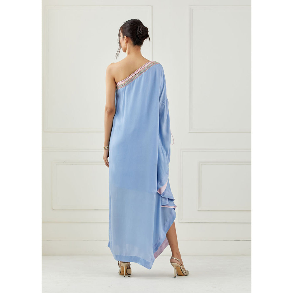 Label Nitika Moon Blue One Shoulder Dress