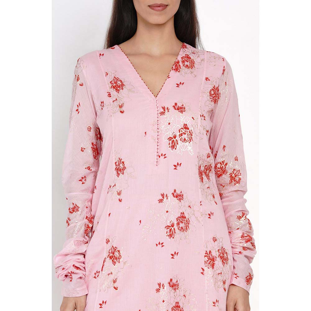 Label Earthen Gulabo Floral Kurta Pant with Dupatta (Set of 3)