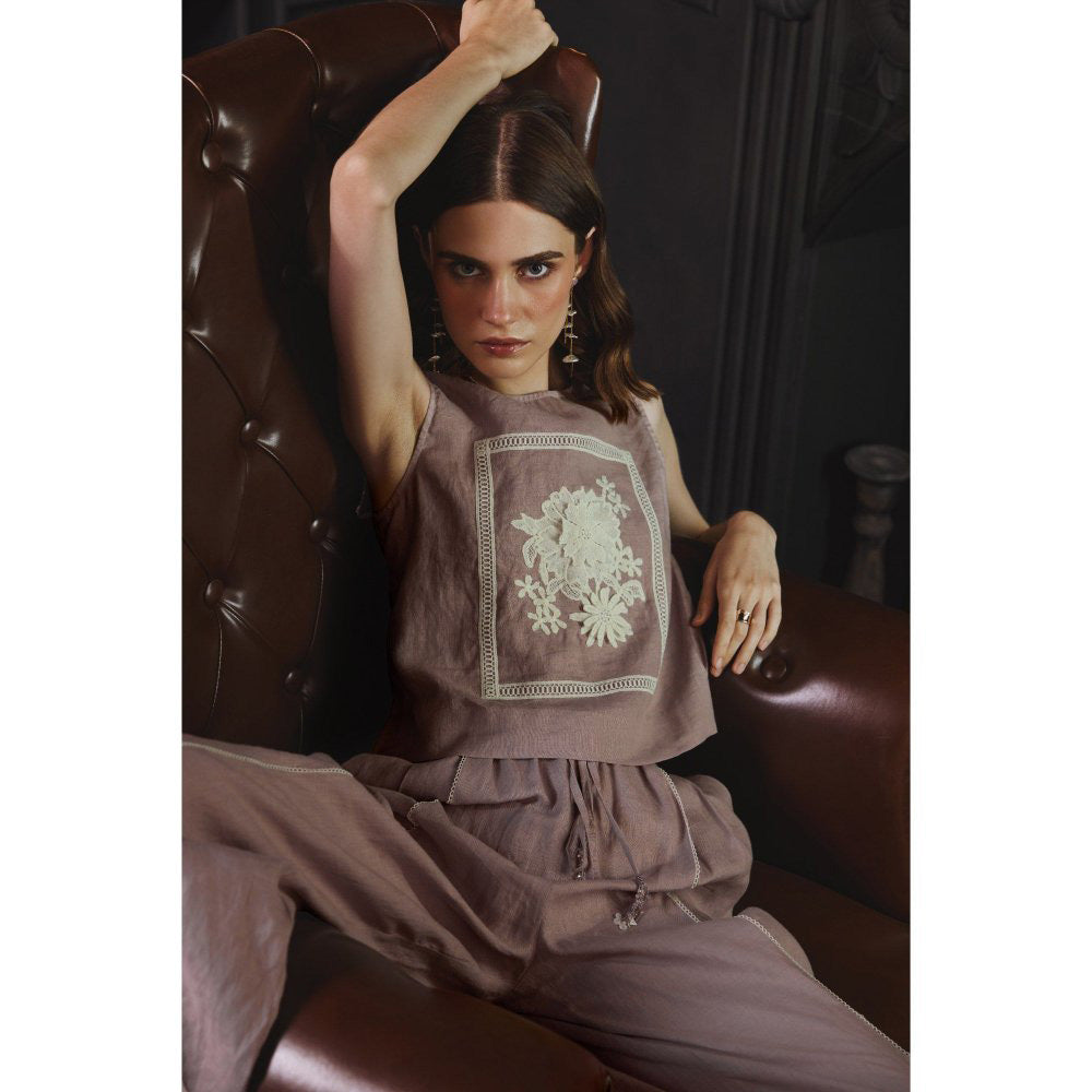 Label Deepika Nagpal Mauve Stacy Co-Ord (Set of 2)