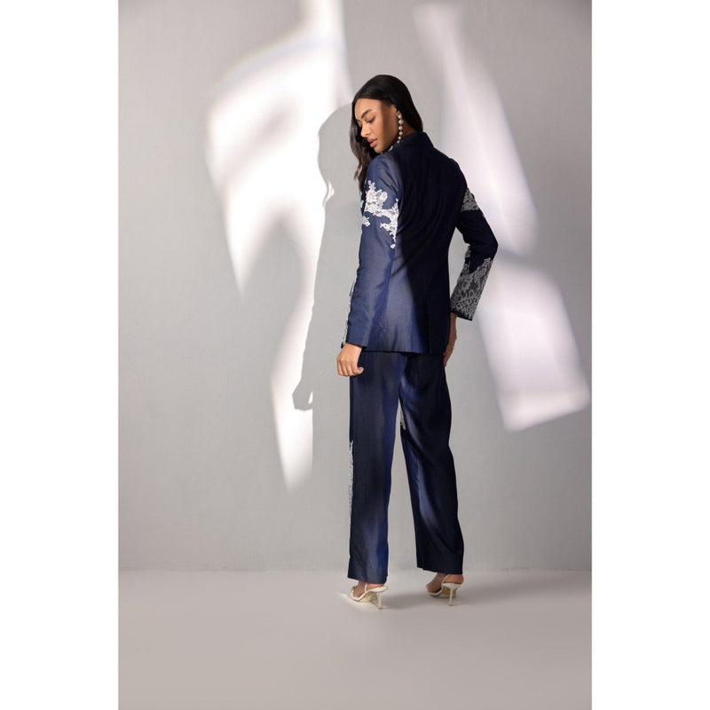 Label Deepika Nagpal Blue Nemo Embroidered Co-Ord (Set of 2)