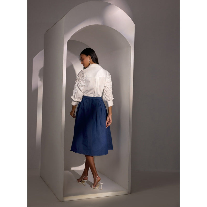 Label Deepika Nagpal Mia Solid Shirt and Skirt (Set of 2)