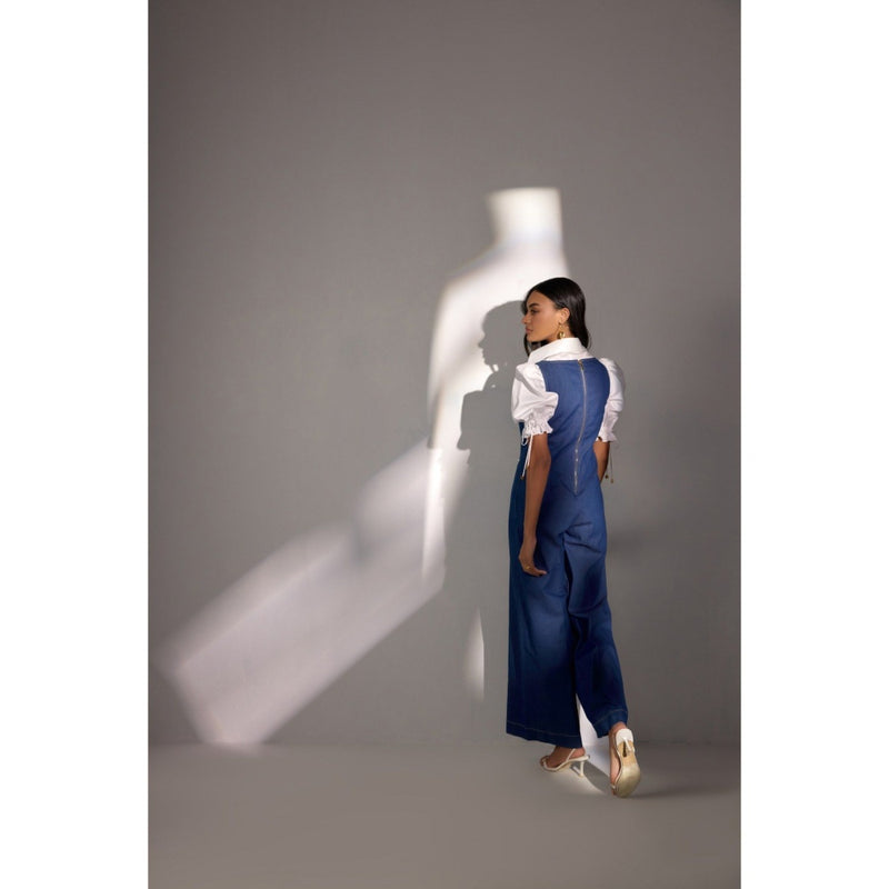 Label Deepika Nagpal Ode Solid Jumpsuit with Shirt (Set of 2)