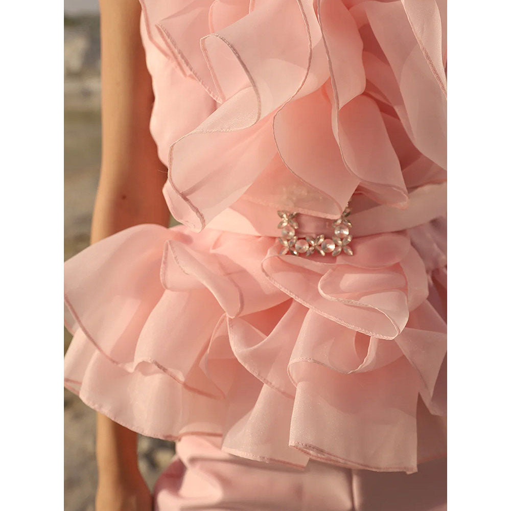 Label Iris Blush Pink Organza Co-Ord (Set of 3)