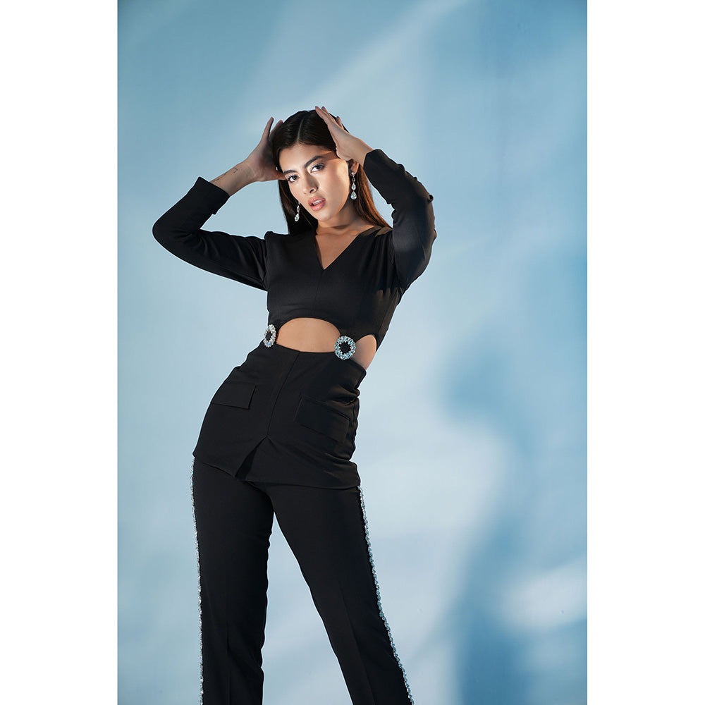 Label Iris Black Buckle Co-Ord (Set of 2)