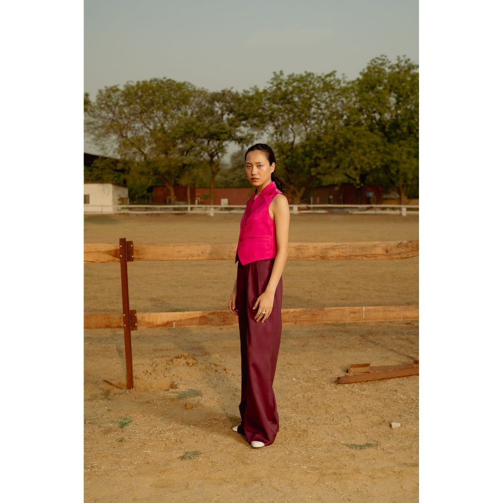 LABEL RAASA Zale Waist Coat Pink