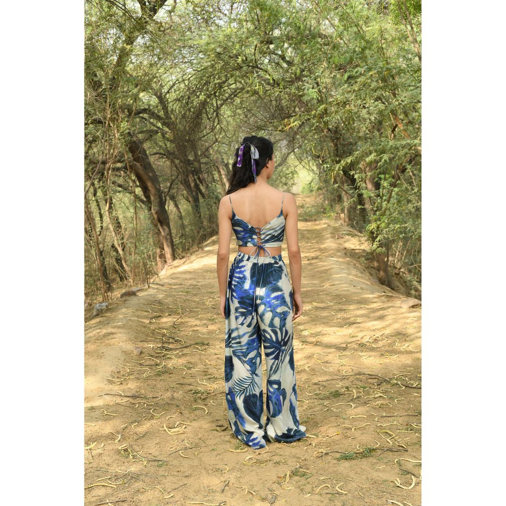 LABEL RAASA Blue Co-Ord (Set of 2)