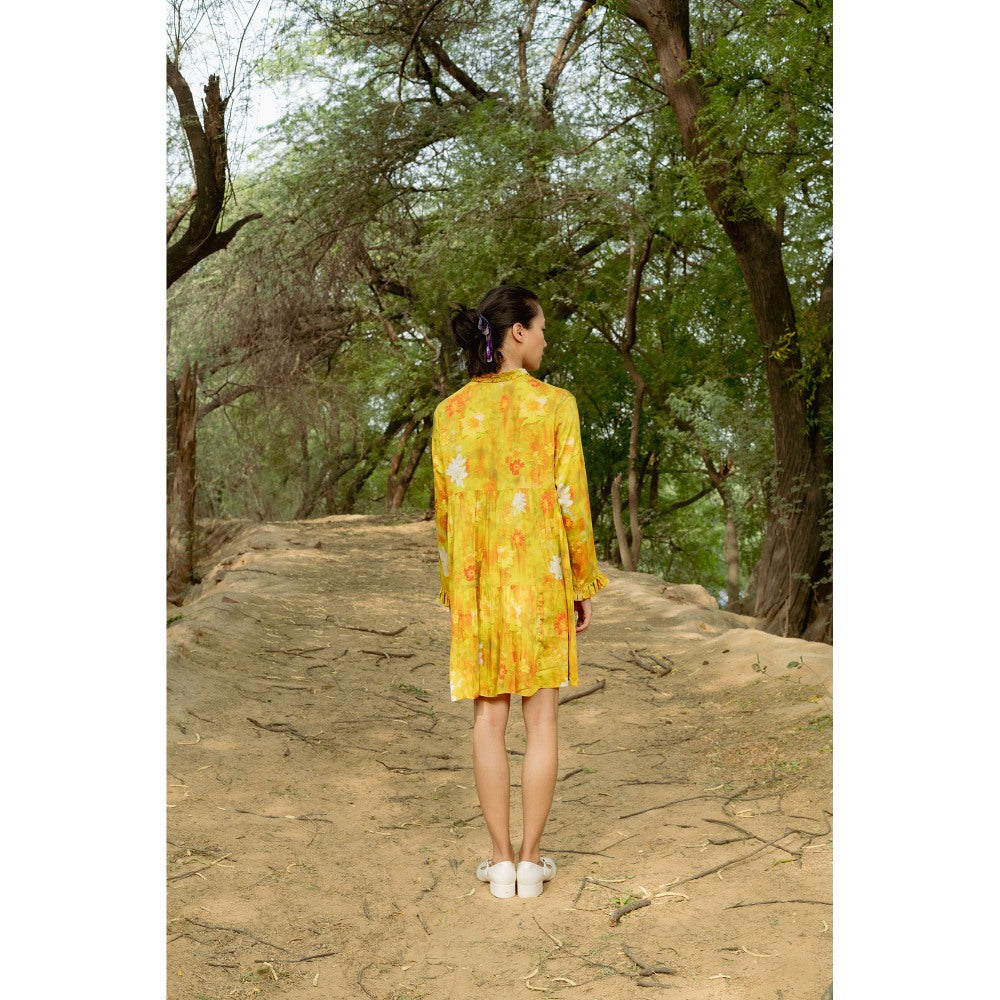 LABEL RAASA Yellow Cove Dress