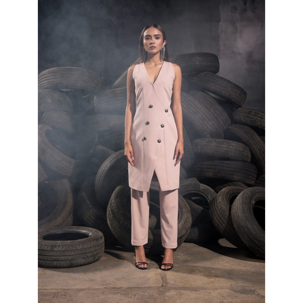 Label Suravika S Beige Hemingway Co-Ord (Set of 2)