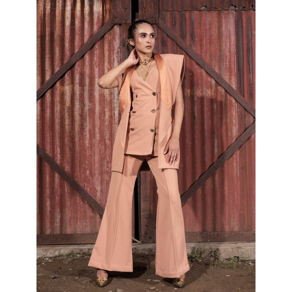 Label Suravika S Peach Macchiato Co-Ord (Set of 3)