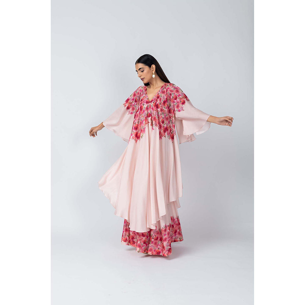 LABEL NAARITI Gul Pink Kurta, Palazzo (Set of 2)