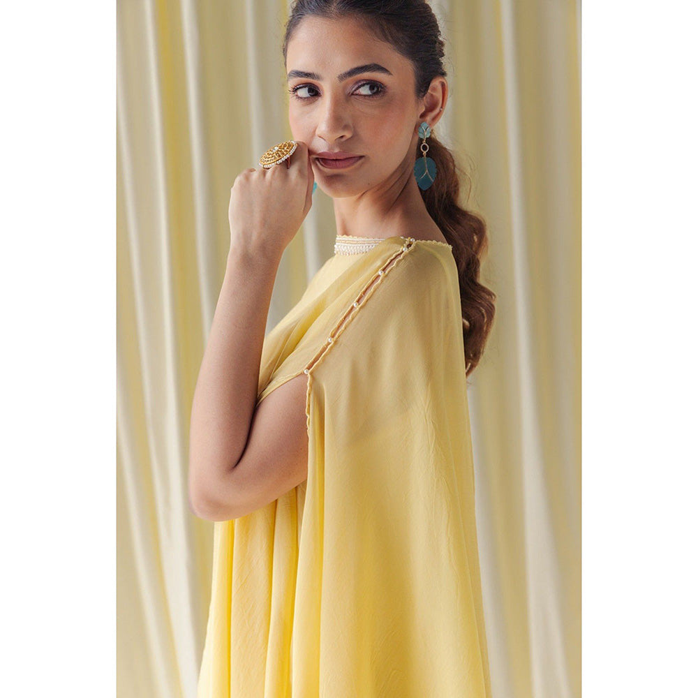 LABEL NAARITI Zerina Yellow Top with Pant
