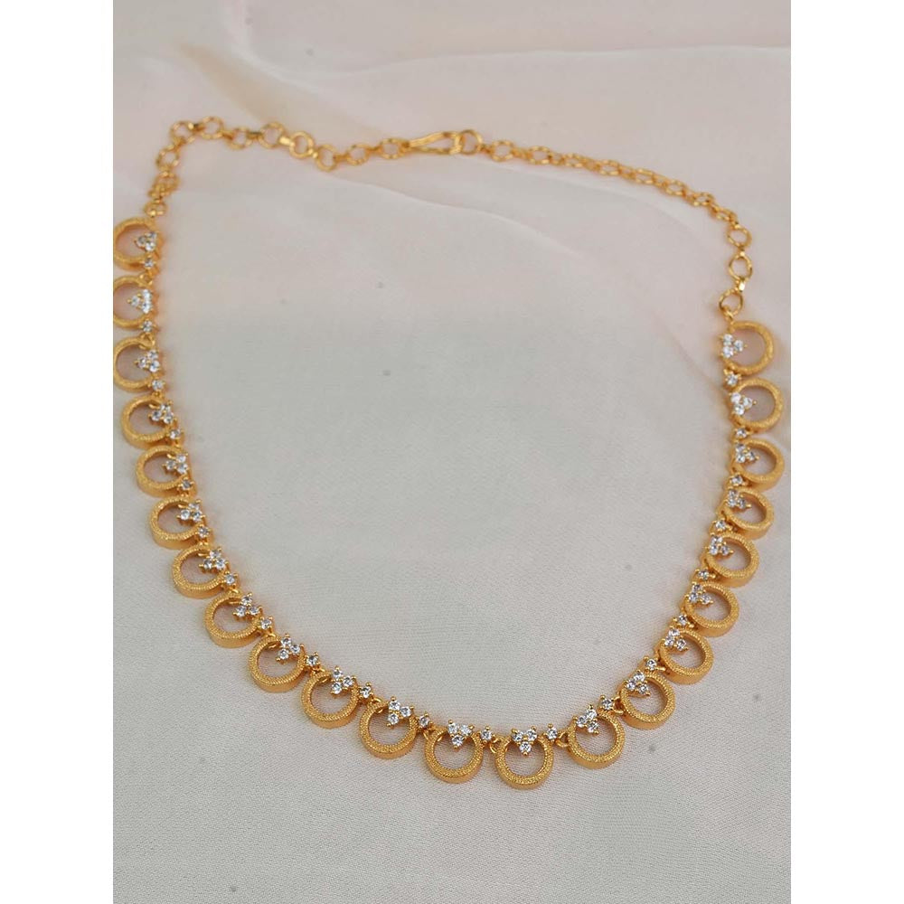 Label Ruby Almond And Flower Gold Plated Necklace