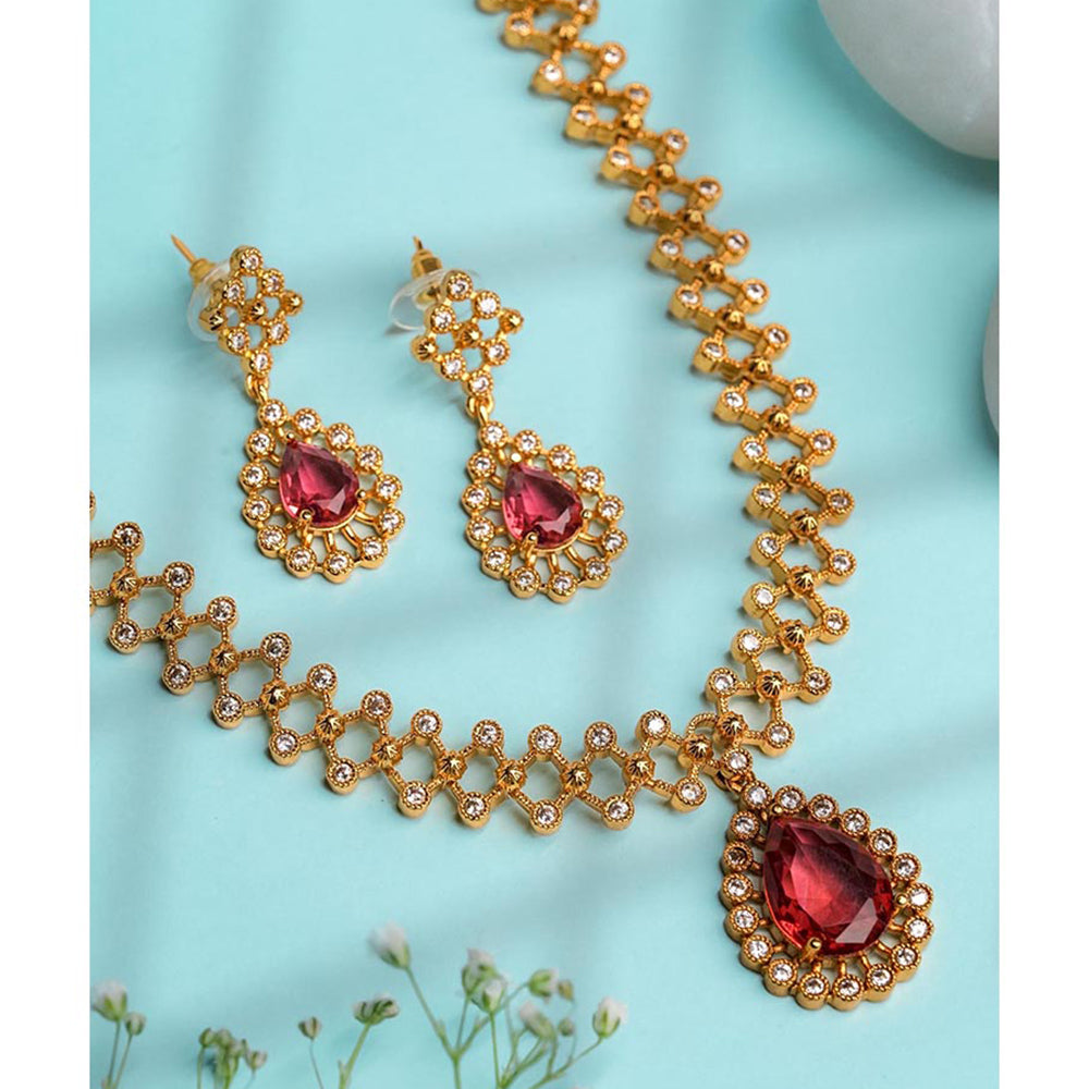 Label Ruby Artisan Floral Mandala Pink Jewellery Set