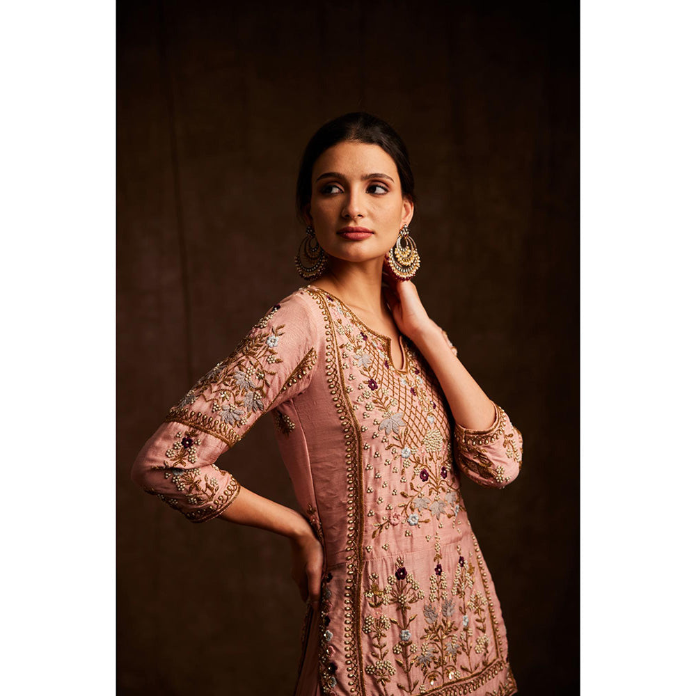 Label Gayatri Bishnoi Pink Soiree Timeless Lehenga with Kurta and Dupatta (Set of 3)
