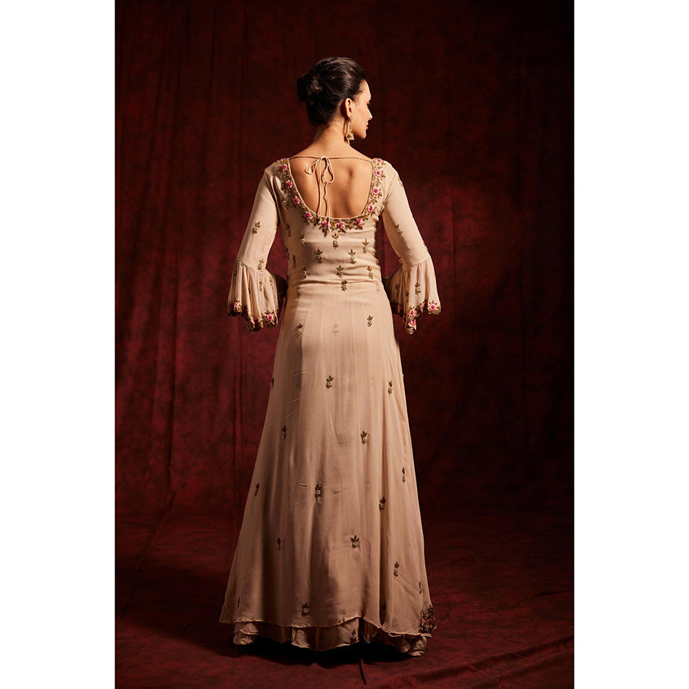 Label Gayatri Bishnoi Cream Fit and Flare Gown