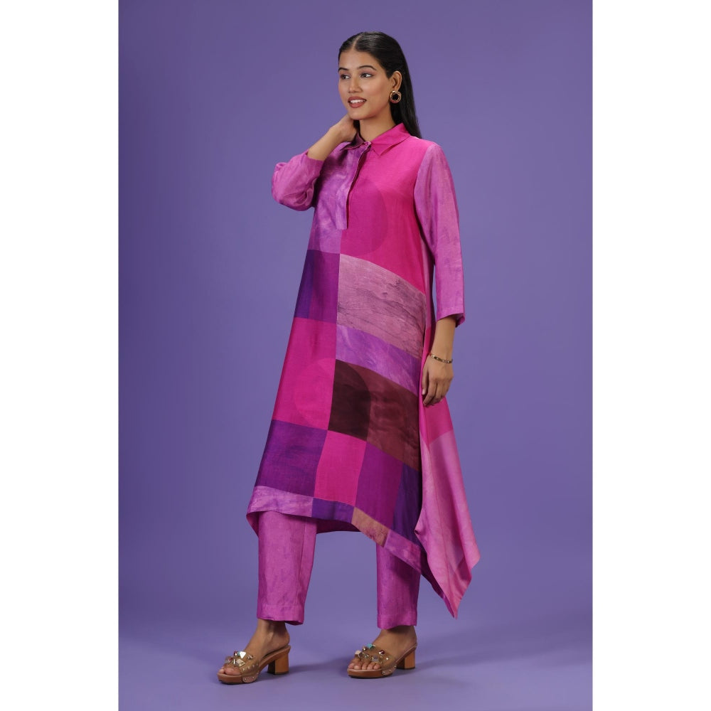 Label Radini Royal Radiance Long Kurta with Pant - Purple