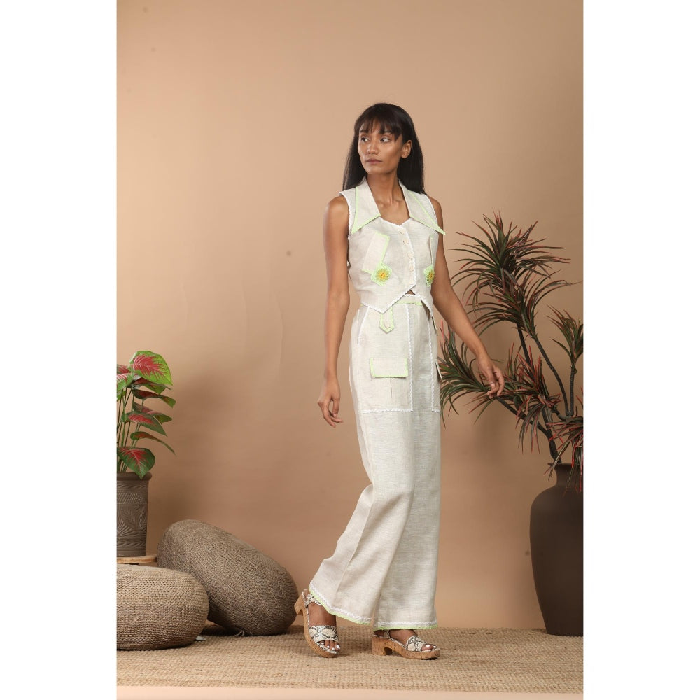 LABEL NIYAMI Beige Coord Set