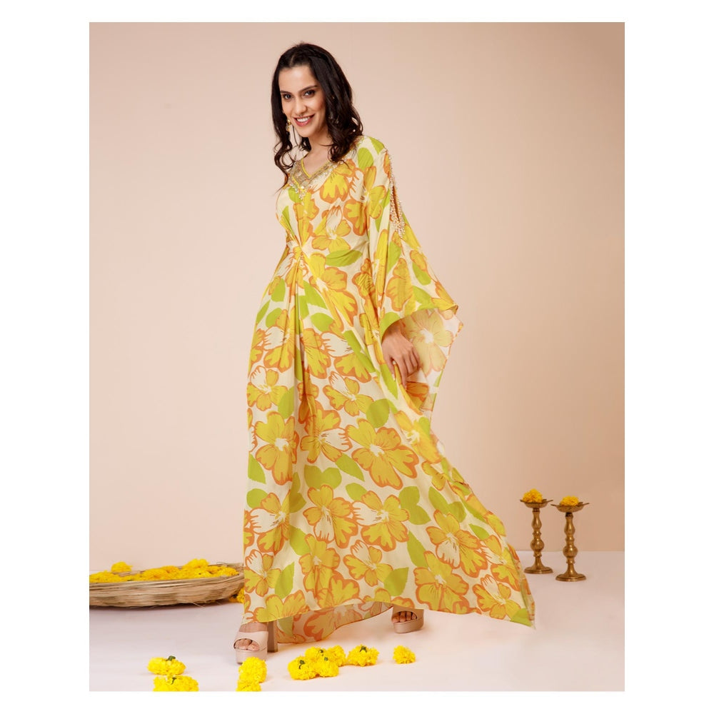 LABEL NIYAMI Sunflower Kaftan Maxi Dress