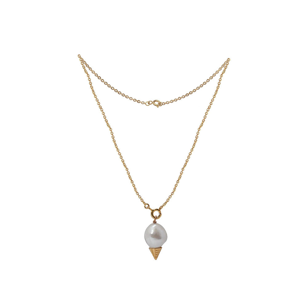 La marque-M White Softy Pearl Necklace
